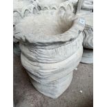 A pair of sack planters.