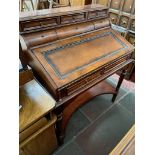 A mahogany bureau.