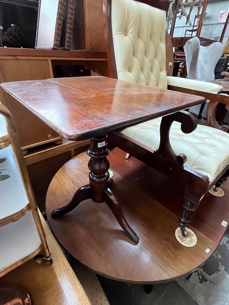 A 19th century mahogany tripod table.