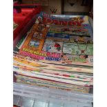 A box containing over 100 Beano and Dandy comics