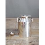 A novelty silver condiment modelled as a milk churn, Links of London, Edinburgh 2001, height 6.