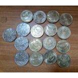 A group of collectable £2 & 50p coins