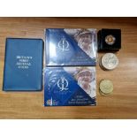A group of coins to include a limited edition gold coin/half crown jubilee monarch 2012 No 1261/