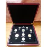 The London Mint, 'Her Majesty's Jubilee Coinage Diamond Edition' coin set, encapsulated coins in