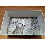 A small box of reproduction coins