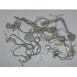 A collection of mainly silver jewellery including Links of London, gross wt. 55g.