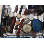 A box of assorted watches etc.