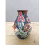 A Moorcroft pottery vase, height 29cm. Condition - good, no damage/repair, minor wear including