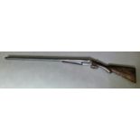 An Army & Navy No.2 side by side English 12 bore shotgun, side lock non ejector, double trigger, 29"