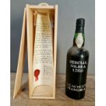 A bottle of Leacock & Co Madeira Sercial Solera 1860, in wooden case with certificate.