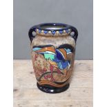 An Austrian Amphora pottery vase, height 29.5cm. Condition - good, minor wear only.