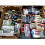 Two boxes of assorted diecast vehicles to include Corgi, Dinky & Vanguard etc. some vintage & some