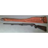 A lever action .177 calibre air rifle , serial no.20857, 109cm long, with soft bag. (BUYER MUST BE