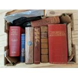 A box of 19th and 20th century books relating to housekeeping and cooking, including Mrs Beeton's,