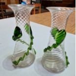 Two Art Nouveau glass vases, Loetz style