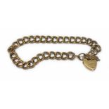 A hallmarked 9ct gold link bracelet, length 16cm, wt. 14.1g.