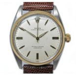 A Rolex Oyster Perpetual gold and stainless steel automatic wristwatch, circa 1959, diam. 34mm, ref.