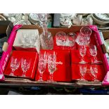 Brierley ‘Bruce’ boxed glasses - 2 flutes, 2 whisky, 2 port, 2 sherry, 2 liqueur with a matching