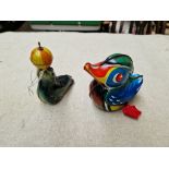 Lehmann AHA910 tinplate performing seal and a Mama Paak tin plate clockwork duck