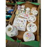 5 Coalport cottages and 12 pieces of Wedgwood china including ‘Wild Strawberry’ and ‘Cuckoo’ designs