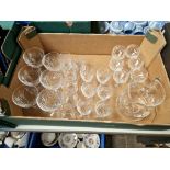 Suite of vintage Edinburgh Crystal glasses (4 sets of 6) with matching large jug