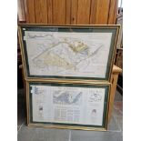 Two framed 1930s maps of the Manchester Ship Canal and The Manchester Docks & Barton Docks....