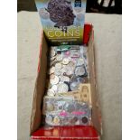 A box of world coins.