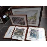 A collection of prints including Tom Dodson signed limited edition, Clive Mayor signed print, T