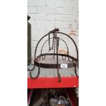 A vintage game / pot hanging rack.