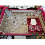 4 Waterford crystal ‘Roselare’ glasses, a pair of boxed Galway crystal large wine glasses & others