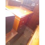 An inlaid mahogany HiFi cabinet with Kenwood turntable and a pair of JVC speakers.