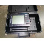 A Lowrance LMS-350A fish finder in case.