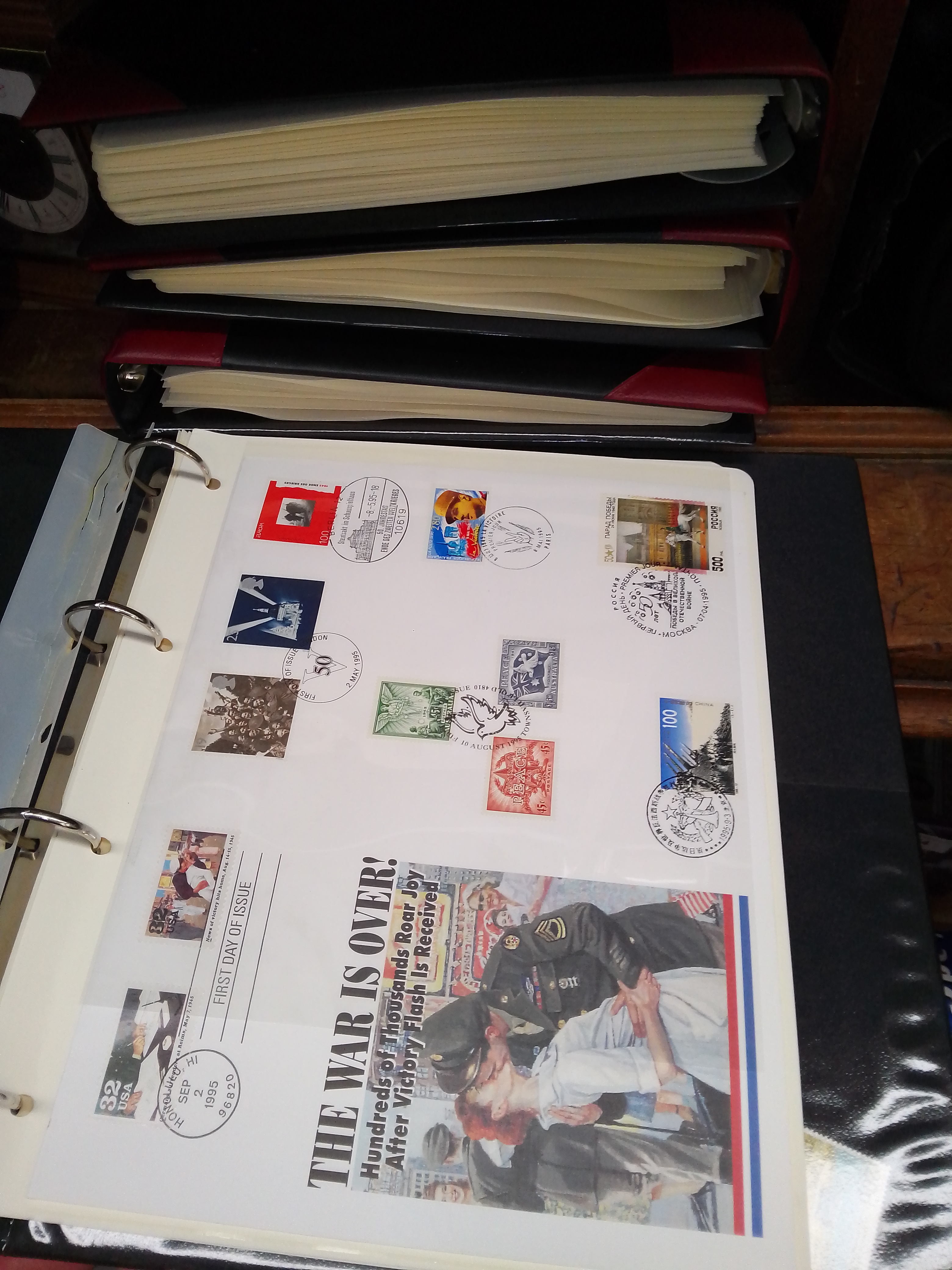 4 albums of "The History of WW2" FDCs complete with related coins.