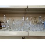 Glassware & crystal - 4 decanters, 2 jugs and 26 drinking glasses including Stuart etc.