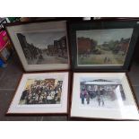 Four Tom Dodson signed limited edition prints, all framed and glazed.