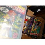 A box of assorted comics to include Marvel & DC etc.