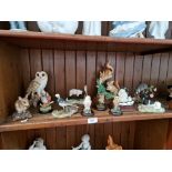 12 animal & bird figures by Border Fine Arts, Country Artists etc.