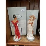 2 boxed Royal Doulton ‘Classique’ figures with bases - Vanessa (CL3989) & Tanya (CL4006)