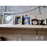 Six small modern clocks