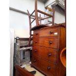 A mixed lot including a deck chair, a pair of vintage ladders, two commode cabinets (as found), a