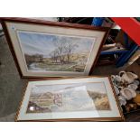 Two Alan Ingham prints, 'Close to Home' signed limited edition and 'Evenings Last Light'.