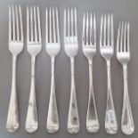 Seven silver forks, Sheffield, SI, 1929, gross wt. 15.7ozt.