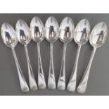 A set of 7 silver spoons, Sheffield, Joseph Rodgers & Sons, 1903, gross wt. 6.7ozt.