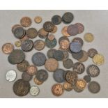 A group of assorted world coins, 19th century & older.