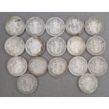 George V (1911-1936), seventeen half crowns, various dates, all pre 1920.