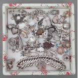 A quantity of silver and white metal jewellery.