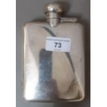 A George V silver hip flask, A&J Zimmerman, Birmingham 1931, wt. 7ozt, length 15cm.