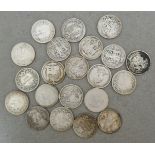 Victoria (1837-1901), twenty one shillings, various dates.