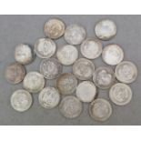 Victoria (1837-1901), twenty one shillings, various dates.