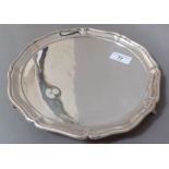 A silver footed dish / tray, Sheffield, Atkin Brothers, 1924, gross wt. 15.1ozt.